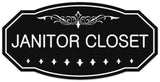 Signs ByLITA Victorian Janitor Closet Wall or Door Sign - Easy Installation | Durable Wall or Door