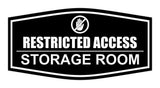 Signs ByLITA Fancy Restricted Access: Storage Room Sign Easy Installation Elegant Design Wall or Door Sign