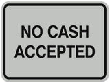 Signs ByLITA Classic Framed NO CASH ACCEPTED Door or Wall Sign Durable Plastic | Easy Installation | Elegant Design