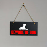 Beware of Dog 5x10 Hanging Plus Wall or Door Sign | Home Decor
