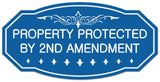 Signs ByLITA Victorian Property Protected By 2nd Amendment Sign - Easy Installation | Durable Wall or Door Sign