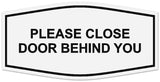 Signs ByLITA Fancy Please Close Door Behind You Sign - Laser-Engraved Lettering | Durable ABS Plastic | Vibrant Colors | Powerful Foam Tape
