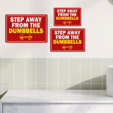 Classic Framed Plus Step Away From The Dumbbells Door or Wall Sign | Gym Etiquette Signage