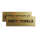 Signs ByLITA Basic Dirty Towels Sign | Laundry Room or Spa Organization (Multipacks)