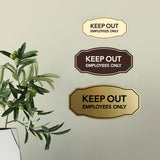 Signs ByLITA Victorian Keep Out Employees Only Business Wall or Door Sign