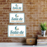 Classic Framed Plus Sala de Bebés / Guardería — Church Nursery Door or Wall Sign | Spanish - Church Room & Area Signs