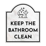 Keep The Bathroom Clean' Headstone ? Wall/Door Restroom & Hygiene Sign