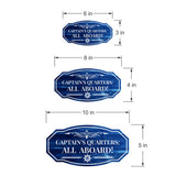 Victorian Plus Captain's Quarters: All Aboard! Wall or Door Sign | Sailing Boat Decoration