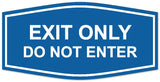 Signs ByLITA Fancy Exit Only Do Not Enter Sign | Legible Lettering | Easy No-Tool Installation | Powerful Foam Tape