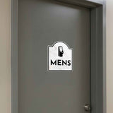 Mens (Restroom Vector)' Headstone ? Wall/Door Restroom & Hygiene Sign