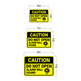 Classic Framed Plus Caution Do Not Open Alarm Will Sound Door or Wall Sign | Safety Signage