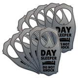Day Sleeper Do Not Knock Door Hanger | House or Business Door Sign