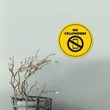 Circle Plus No Cell Phones Wall or Door Sign | Easy Installation | Office & School Warning Signage
