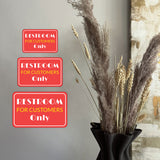 Classic Framed Plus Restroom For Customers Only Wall or Door Sign | Health And Safety Office Signage