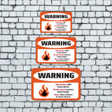 Classic Framed Plus Warning Hot Surface Will Cause Burns. Do Not Touch Surface Until Cooled. Never Allow Children To Touch Surface. Door or Wall Sign | Health & Safety Signage