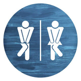Circle Plus - Fun Restrooms Wall or Door Sign | Fun Restroom Sign