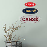 Signs ByLITA Oval Cans Sign - Laser-Engraved Lettering | Durable ABS Plastic | Vibrant Colors | Powerful Foam Tape