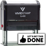 Vivid Stamp Let's Get This Done Self-Inking Rubber Stamps Teachers And Schools | Motivational Stamps For Children | Re-inkable Ink Pad