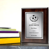Soccer Customizable Wooden Award Plaque | Easel Mount Option | Achievement and Recognition Personalizable Plaques