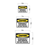 Classic Framed Plus Caution: Emergency Exit Route – Do Not Block Door or Wall Sign | Miscellaneous Warning Signs - Industrial & Construction
