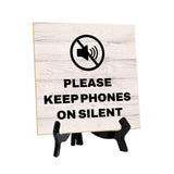 Customer Service Reminders Table Signs 5"x 5" Square Table Sign With Acrylic Easel