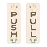 Signs ByLITA Vertical Push and Pull Door Signs (Peace Dove Church Entrance)