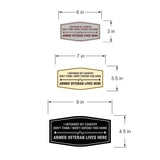 Signs ByLITA Fancy I Defended My Country Don't Think I Won't Defend This Home Armed Veteran Lives Here Easy Installation | Honor Veterans with Military Signs | US Pride | Businesses and Homes Wall or Door Sign