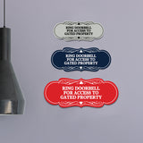 Signs ByLITA Designer Ring Doorbell for Access to Gated Property Wall or Door Sign