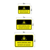 Classic Framed Plus Waste Disposal Area Wall or Door Sign | Bilingual Spanish and English Workplace Safety Signage