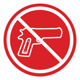 Signs ByLITA Circle No Guns Graphic Door or Wall Sign | Easy Installation | Durable Construction | Promote Health And Safety | Caution Warning Sign for Home, Business and Office Spaces