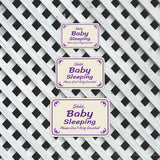 Classic Framed Plus Shhh... Baby Sleeping Please Don't Ring Doorbell Wall or Door Sign | Home Signage