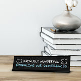 Uniquely Wonderful Embracing Our Differences Acrylic Desk Sign (2x8") | Classroom Special Needs Support