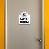 Facial Room' Headstone ? Wall/Door Restroom & Hygiene Sign