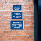 Classic Framed Plus Research Laboratory Authorized Access Door or Wall Sign | Medical Specialism Rooms