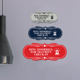 Signs ByLITA Designer Ring Doorbell for Security Check-In Wall or Door Sign