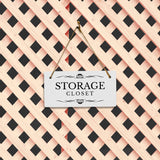 Storage Closet 5x10 Hanging Plus Wall or Door Sign | Rustic Twine | Range of Vibrant Decor Styles | Room Signs For Home and Business