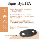 Signs ByLITA Victorian Please Wait To Be Seated Wall or Door Sign - Laser-Engraved Lettering | Durable ABS Plastic | Vibrant Colors | Powerful Foam Tape