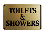 Classic Framed Toilets & Showers Wall or Door Sign