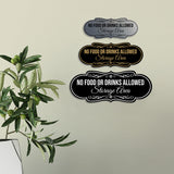 Signs ByLITA Designer No Food or Drinks Allowed in Storage Area Wall or Door Sign