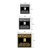 Signs ByLITA Square Caution Foot Traffic On Other Side Of Door. Open Door Slowly. Door or Wall Sign | Public Signage
