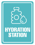 Portrait Round Plus Hydration Station Wall or Door Sign | Business & Public Signage