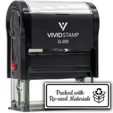 All Quality Packed With Re-used Materials Self-Inking Rubber Stamp | Business and Packaging Stamps