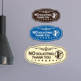 Victorian NO Soliciting Thank You (Knocking Hand) Wall or Door Sign