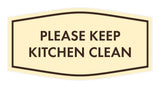 Signs ByLITA Fancy Please Keep Kitchen Clean Sign - Kitchen Signs | Durable Material | Cleaning Reminder | Easy Installation Wall or Door Sign