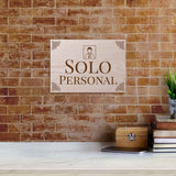 Classic Framed Plus Solo Personal Door or Wall Sign | Spanish - Office Room & Area Signs