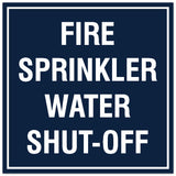 Signs ByLITA Square Fire Sprinkler Water Shut-off Sign - Easy Installation | Durable Material