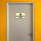 Notched Standard Maintenance Room Wall or Door Sign | Facilities and Rooms Sign