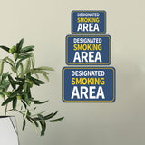 Classic Framed Plus Designated Smoking Area Door or Wall Sign | Warning Signage