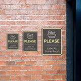 Portrait Round Plus Please Label All Stored Food Wall or Door Sign | Office Rules Sign for Waiting Area & Group Sessions