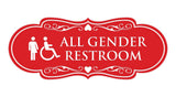 Signs ByLITA Designer All Gender Room Restroom Wall or Door Sign